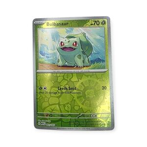 Reverse Holo Bulbasaur 001/165 Pokemon 151 Card